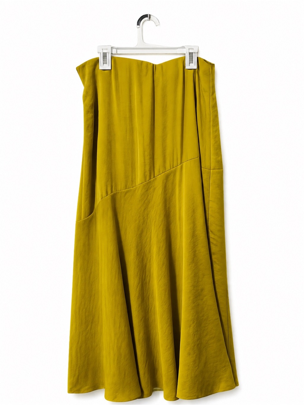 American Eagle Green Satin Midi Skirt | Women’s Medium | Silky A-Line Slip Skirt